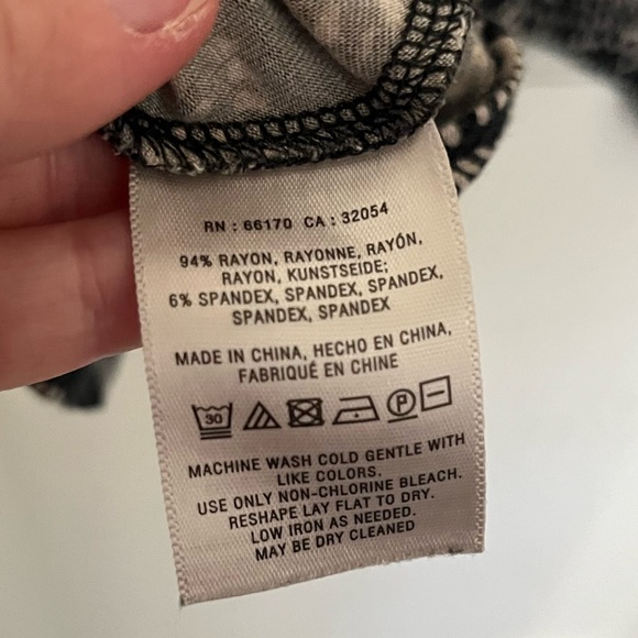 Maeve Anthropologie Black and White Marble Long Sleeve Turtleneck Dress - Picture 5 of 5